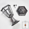 Lignac Sockelleuchte Schwarz, Silber, 1-flammig