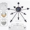 Ripoll Deckenleuchte Glas 15 cm Bernsteinfarben, Klar, Rauchfarben, 10-flammig