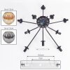Ripoll Deckenleuchte Glas 15 cm Bernsteinfarben, Rauchfarben, 10-flammig