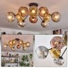Ripoll Deckenleuchte Glas 15 cm Gold, Klar, Kupferfarben, Rauchfarben, 10-flammig