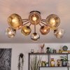 Ripoll Deckenleuchte Glas 15 cm Gold, Klar, Kupferfarben, Rauchfarben, 10-flammig