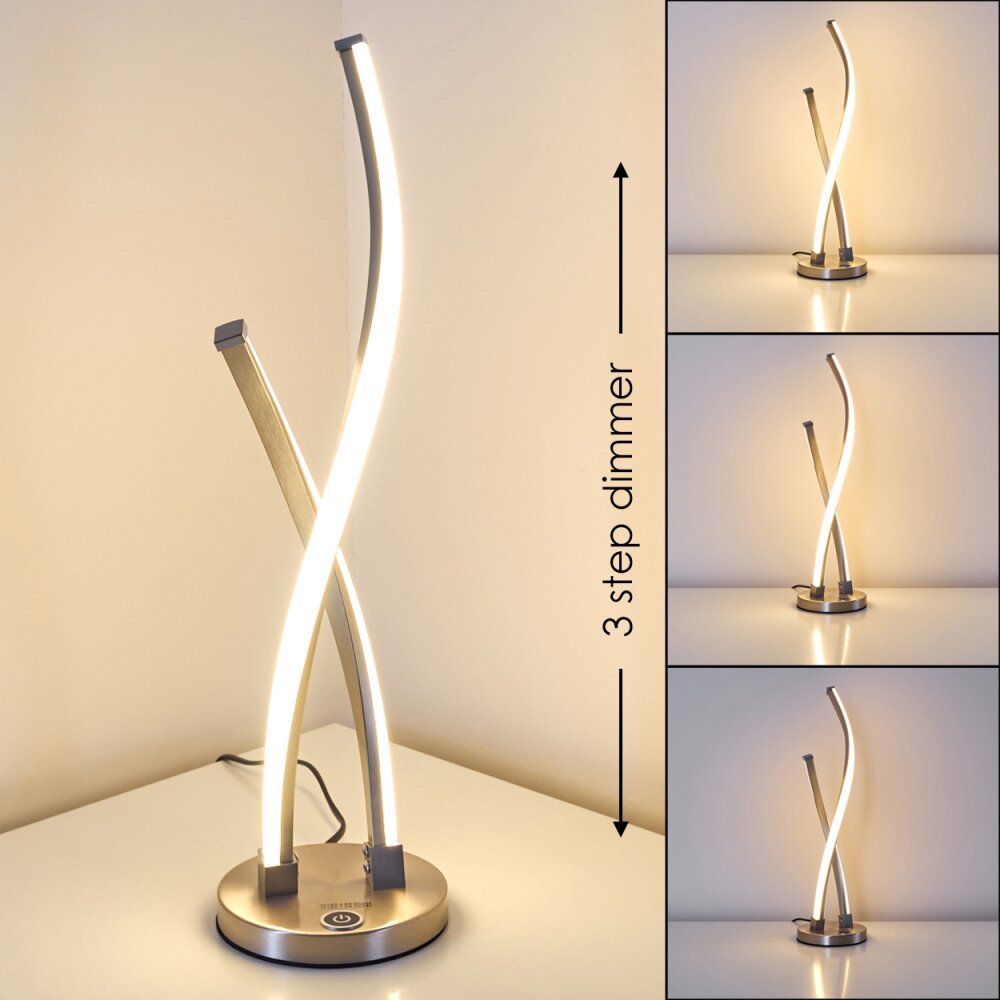 Tervo Tischleuchte LED Nickel-Matt, 2-flammig main product photo