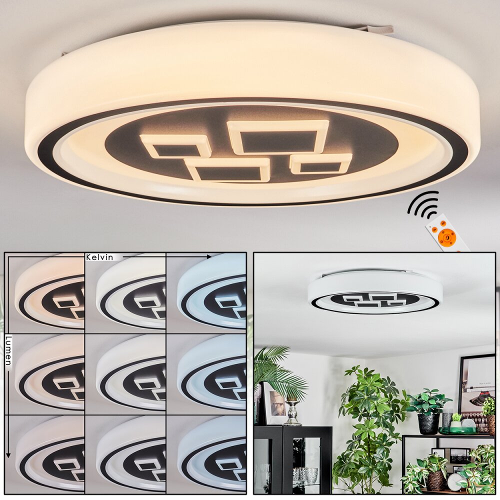 Jalon Deckenleuchte LED Weiß, 1-flammig, Fernbedienung main product photo
