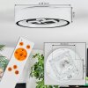 Jalon Deckenleuchte 38,5 cm LED Weiß, 1-flammig, Fernbedienung
