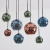 Ripoll Hängeleuchte Glas 15 cm, 20 cm, 25 cm Blau, Grün, Kupferfarben, 8-flammig