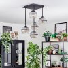 Koyoto Deckenleuchte Glas 15 cm Klar, Rauchfarben, 5-flammig