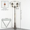 Hongkong Kandelaber Braun, Gold, 2-flammig