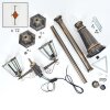 Hongkong Kandelaber Braun, Gold, 2-flammig