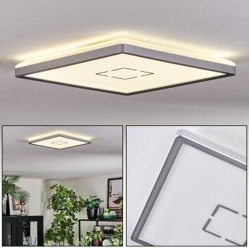 Simonstorp Deckenleuchte LED Silber, Weiß, 1-flammig