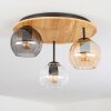Koyoto Deckenleuchte Glas 15 cm Naturfarben, Schwarz, 3-flammig