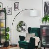 Soungou Stehleuchte 38 cm Chrom, Schwarz, 1-flammig