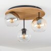Koyoto Deckenleuchte Glas 15 cm Naturfarben, Schwarz, 3-flammig