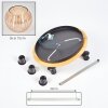 Koyoto Deckenleuchte Glas 15 cm Naturfarben, Schwarz, 3-flammig