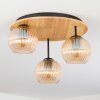 Koyoto Deckenleuchte Glas 15 cm Naturfarben, Schwarz, 3-flammig