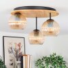 Koyoto Deckenleuchte Glas 15 cm Naturfarben, Schwarz, 3-flammig