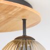 Ripoll Deckenleuchte Glas 15 cm Naturfarben, Schwarz, 3-flammig