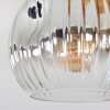 Ripoll Deckenleuchte Glas 15 cm Naturfarben, Schwarz, 3-flammig