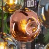 Ripoll Hängeleuchte Glas 20 cm Blau, Gold, Grün, Kupferfarben, 8-flammig