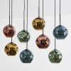 Ripoll Hängeleuchte Glas 20 cm Blau, Gold, Grün, Kupferfarben, 8-flammig
