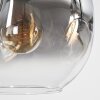 Ripoll Hängeleuchte Glas 20 cm Bernsteinfarben, Klar, Rauchfarben, 8-flammig