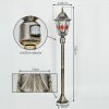 Hongkong Wegeleuchte Braun, Gold, 1-flammig, Bewegungsmelder