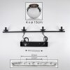 Koyoto Pendelleuchte Glas 15 cm Chrom, Rauchfarben, 4-flammig