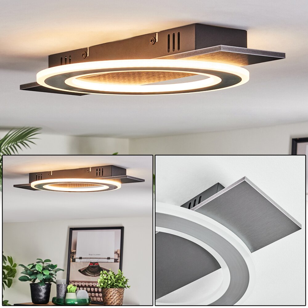 Lidor Deckenleuchte LED Schwarz, Silber, 1-flammig main product photo