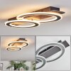 Lidor Deckenleuchte LED Schwarz, Silber, 1-flammig