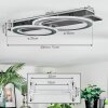Lidor Deckenleuchte LED Schwarz, Silber, 1-flammig