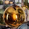 Koyoto Hängeleuchte Glas 25 cm Blau, Gold, Grün, Kupferfarben, 6-flammig