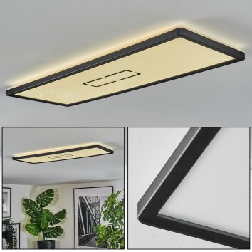 Simonstorp Deckenleuchte LED Schwarz, Weiß, 1-flammig