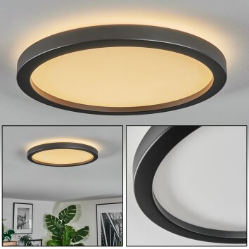 Xarel Deckenleuchte LED Schwarz, 1-flammig