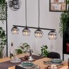 Koyoto Pendelleuchte Glas 15 cm Klar, Rauchfarben, 4-flammig