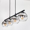 Koyoto Pendelleuchte Glas 15 cm Klar, Rauchfarben, 4-flammig