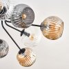Ripoll Deckenleuchte Glas 15 cm Bernsteinfarben, Klar, Rauchfarben, 10-flammig