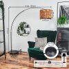 Cando Stehleuchte 40 cm Chrom, Schwarz, 1-flammig