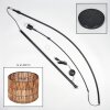 Cando Stehleuchte 40 cm Chrom, Schwarz, 1-flammig