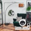 Cando Stehleuchte 35 cm Chrom, Schwarz, 1-flammig