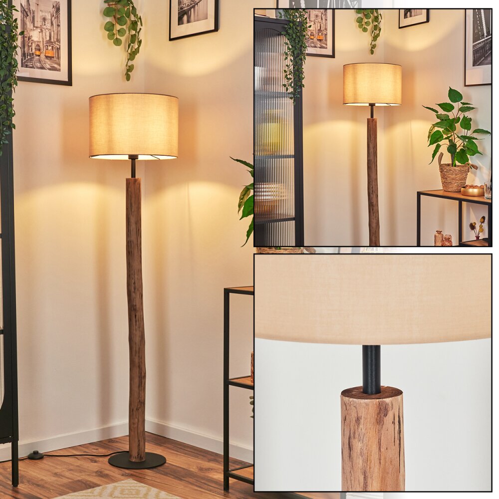 Soungou Stehleuchte 38 cm Naturfarben, Schwarz, 1-flammig main product photo