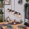 Koyoto Pendelleuchte Glas 15 cm Bernsteinfarben, Klar, Rauchfarben, 5-flammig