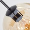 Koyoto Hängeleuchte Glas 20 cm Bernsteinfarben, Chrom, Klar, Rauchfarben, 8-flammig