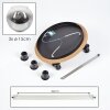 Ripoll Deckenleuchte Glas 15 cm Naturfarben, Schwarz, 3-flammig