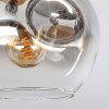 Ripoll Deckenleuchte Glas 15 cm Naturfarben, Schwarz, 3-flammig