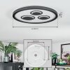 Ilyan Deckenleuchte LED Schwarz, 1-flammig