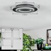 Lidor Deckenleuchte LED Schwarz, 1-flammig