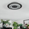 Lidor Deckenleuchte LED Schwarz, 1-flammig