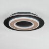 Lidor Deckenleuchte LED Schwarz, 1-flammig