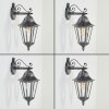 Lignac Außenwandleuchte Schwarz, Silber, 1-flammig
