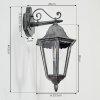 Lignac Außenwandleuchte Schwarz, Silber, 1-flammig