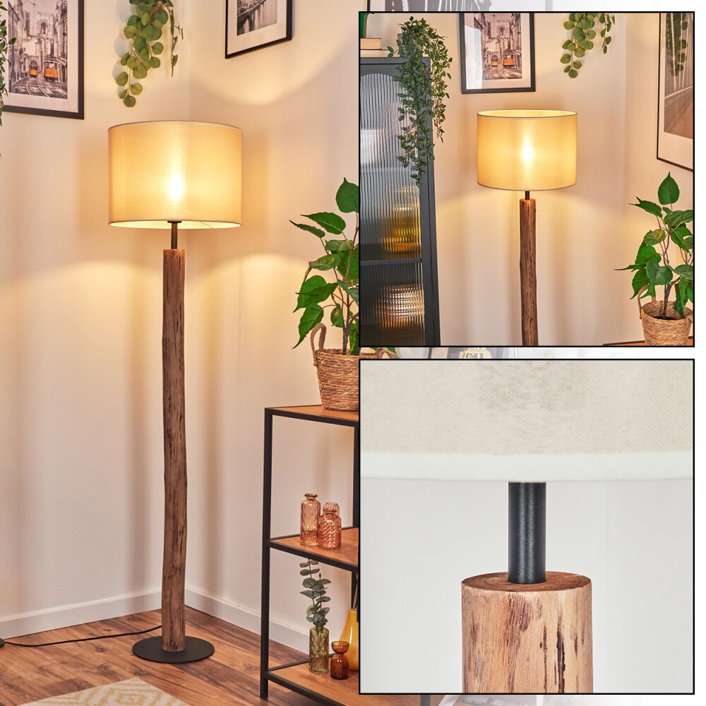 Bassagoda Stehleuchte 40 cm Naturfarben, Schwarz, 1-flammig main product photo